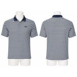 Nike Golf Men's Dri-FIT Polo Shirt Large Navy White Striped Short Sleeve Golf